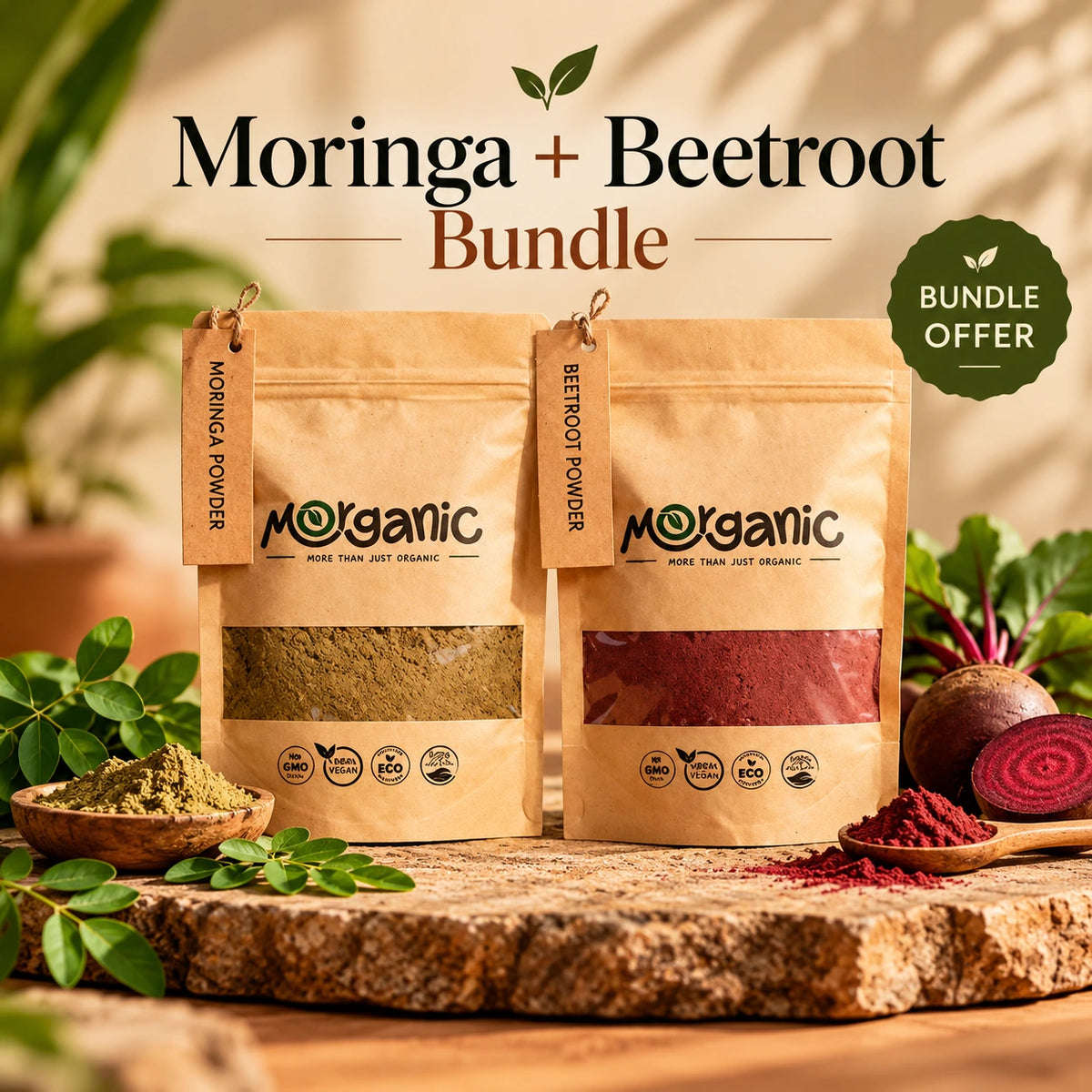 Beetroot + Moringa Powder Bundle